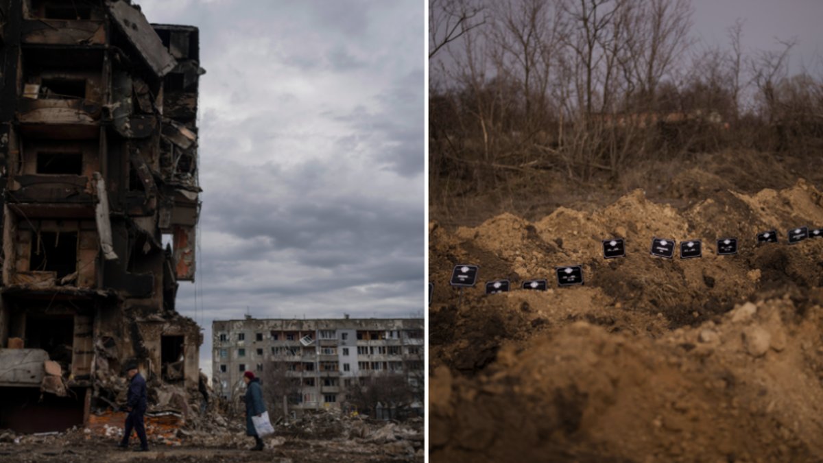En massgrav har hittats utanför Kiev.